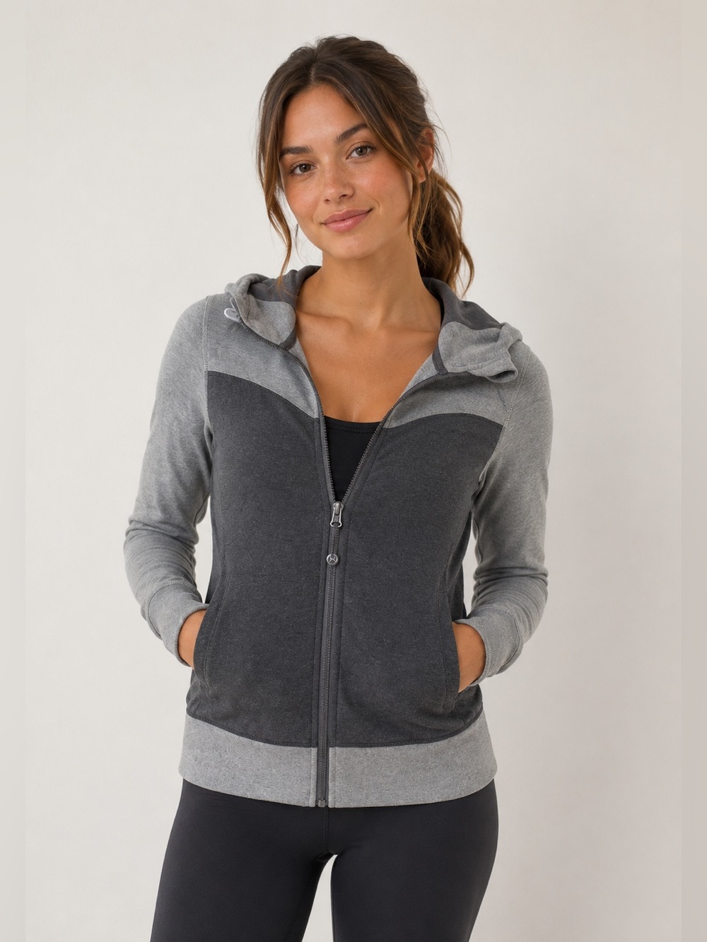 Lululemon Bliss Break Hoodie Heathered grey jacket full zip women’s 4 or 6